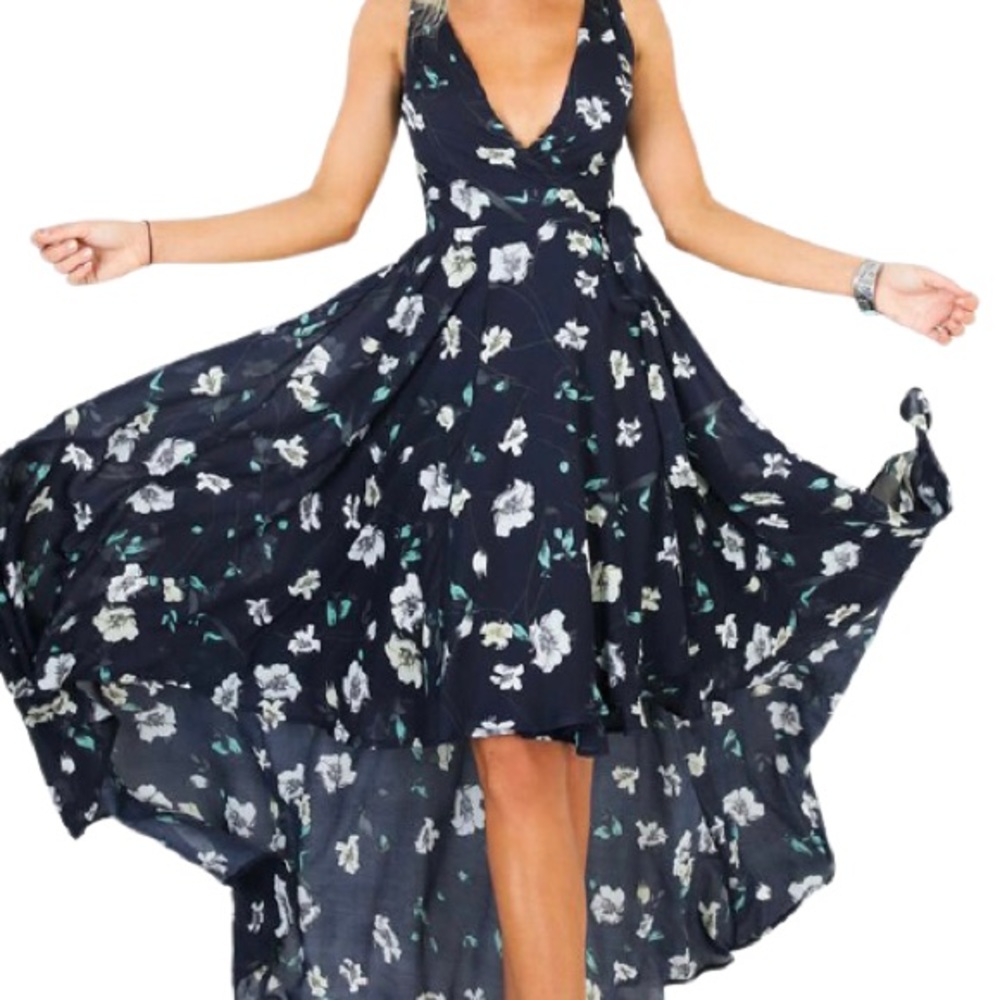 showpo ocean avenue navy floral dress